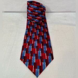 Puritan Red and Blue Patterned Men's Tie